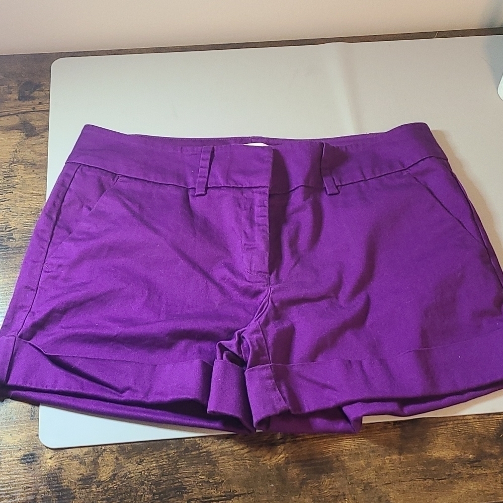 𝅺NEW York & Co, Dark Purple Shorts sz 8